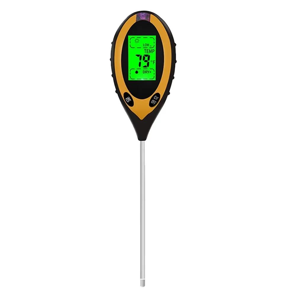3/4/ In 1 Soil PH Meter Soil Tester Flower Meter Moisture Meter Temperature Sunlight Intensity Analysis Acidity Garden Tool