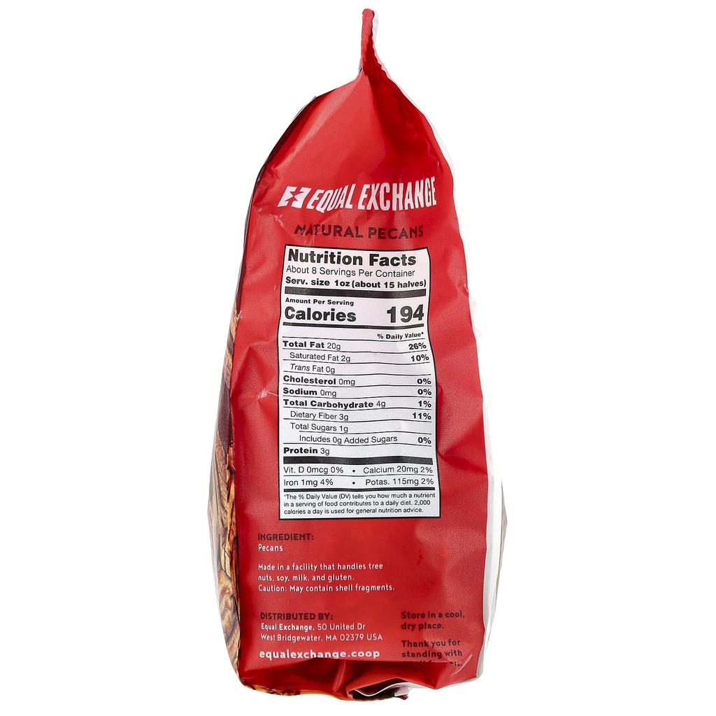 Equal Exchange, Natural Pecans, 8 oz (237 g)