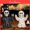 Premium Resin Skeleton Ghost Decor With Charming Bell For Halloween Table Display
