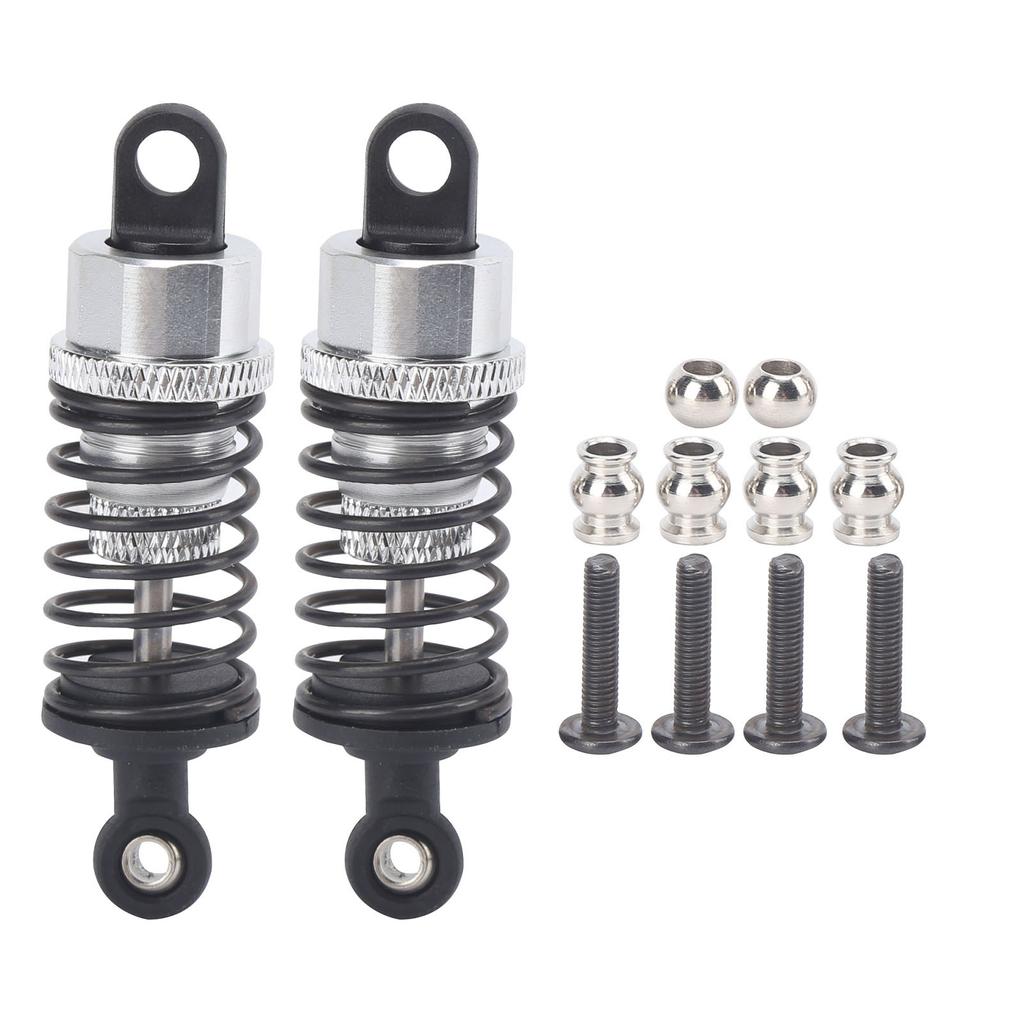 2Pcs 63mm RC Aluminium Shock Absorber Damper for TRAXXAS SLASH 2WD RC Car Upgrade PartsSilver