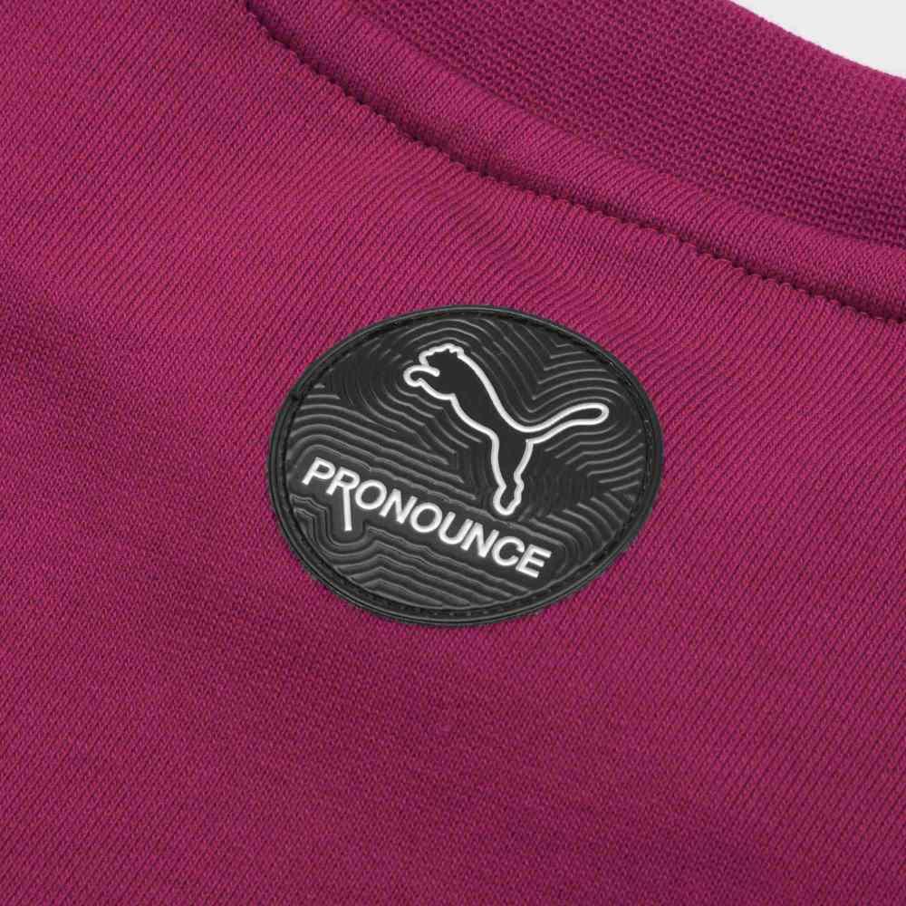 Puma Свитер с круглым вырезом и забавными полосками, унисекс, пурпурный 534033-75