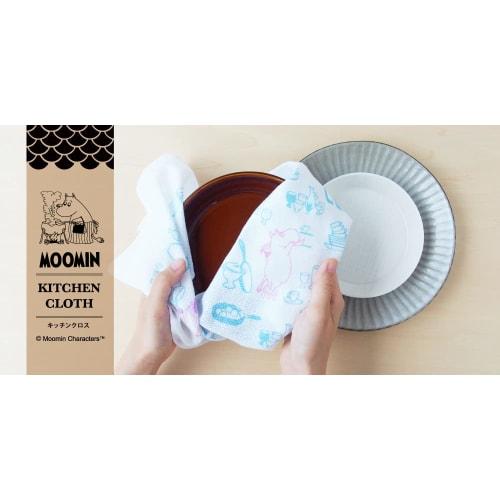 Полотенце Миямото (Миямото-полотенце) Кухонное полотенце Miyamoto, Сделано в Японии, Дизайн Муми-троллей, 34 x 70 см