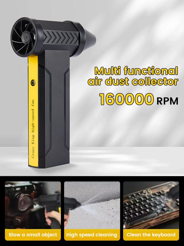 160000 RPM Brushless Turbo Jet Fan Outdoor Wireless Air Blower Wind Speed 60m/s Multifunctional Rechargeable Blower 10000mAh