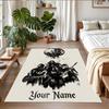 Crystal Velvet Rug Custom Name Text, Soft Non Slip Floor Mat Home DecorSleep Token