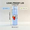 1PC Gobble Turkey Cartoon Print 750ml Color Plastic Sports Water Bottle Leakproof Flip Straw Lid Suitable for Sports Office Home Use