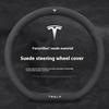 Car Suede Ventilate Anti-Slip Protector Steering Wheel Cover For Tesla Roadster Model 3 Model Y Model S Model X Accessories
