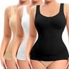 Shapewear Tank Tops for Women with Built In Bra Tummy Control Compression Camisoles Body Shaper Padded Tanks
