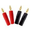 4 шт. позолоченный медный 4 мм разъем типа «банан» винтовые разъемы типа «банан» без пайки 4 мм 2 красных 2 черных