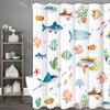 Tropical Fish Coral Shower Curtain, Bathroom Decorative Shower Curtain, Waterproof Shower Curtain with Hooks