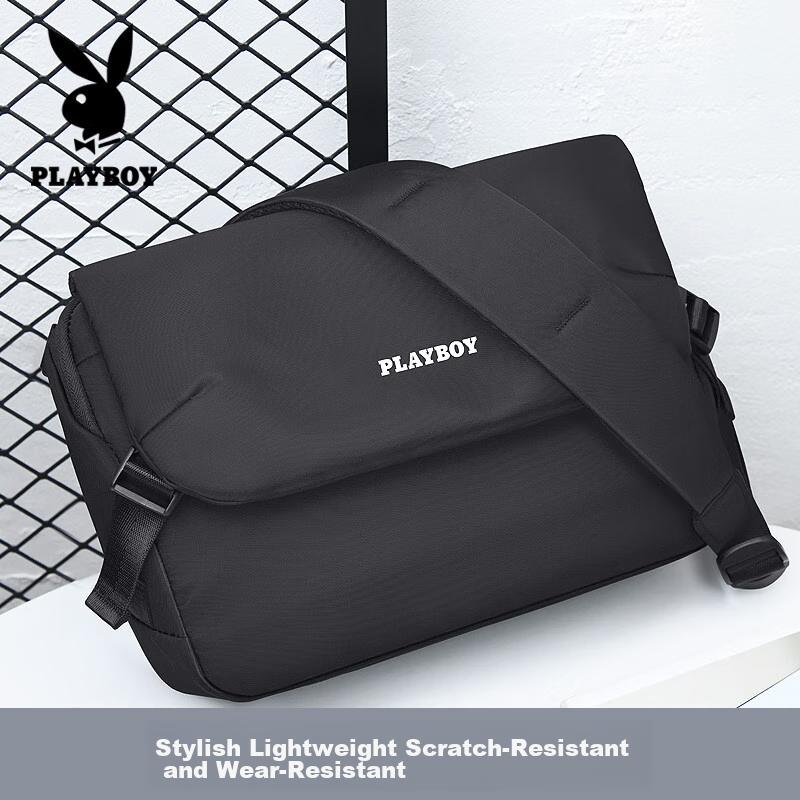 PLAYBOY Crossbody Bag, Men's Shoulder Bag, Large Capacity Messenger Bag, Outdoor Sport Bag