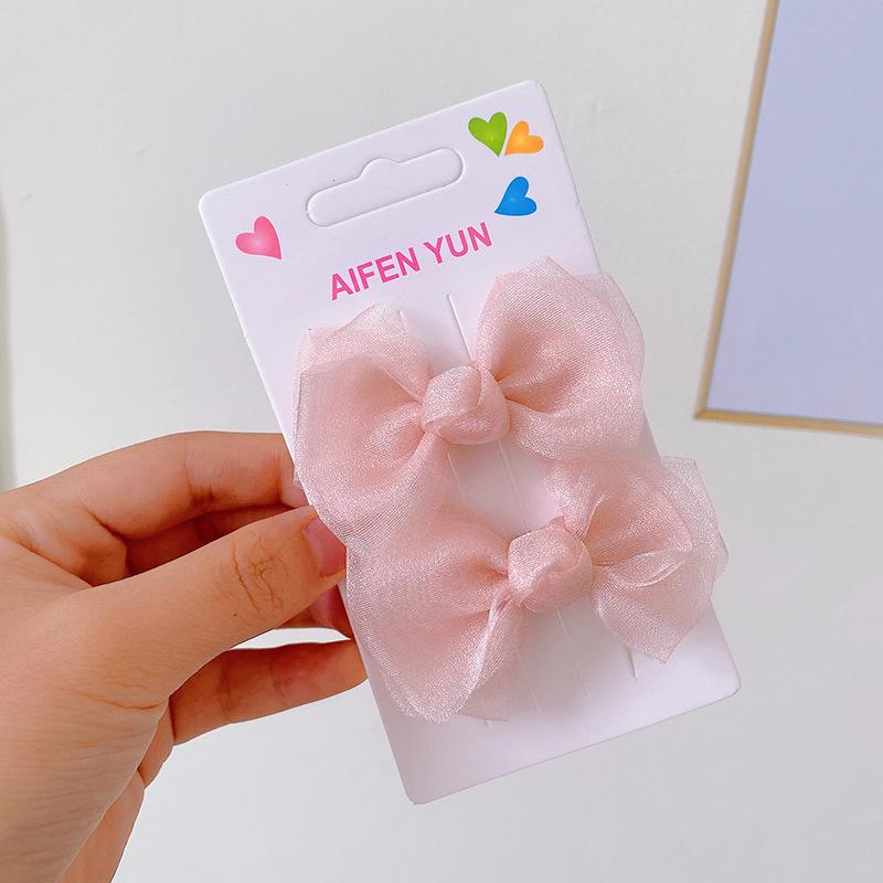 YANRONG Solid Color Bow Hair Clips For Gilrs Cute Sweet Hairpins Fashion Headbands Hair Accessories Barrettes For Kid Headdress