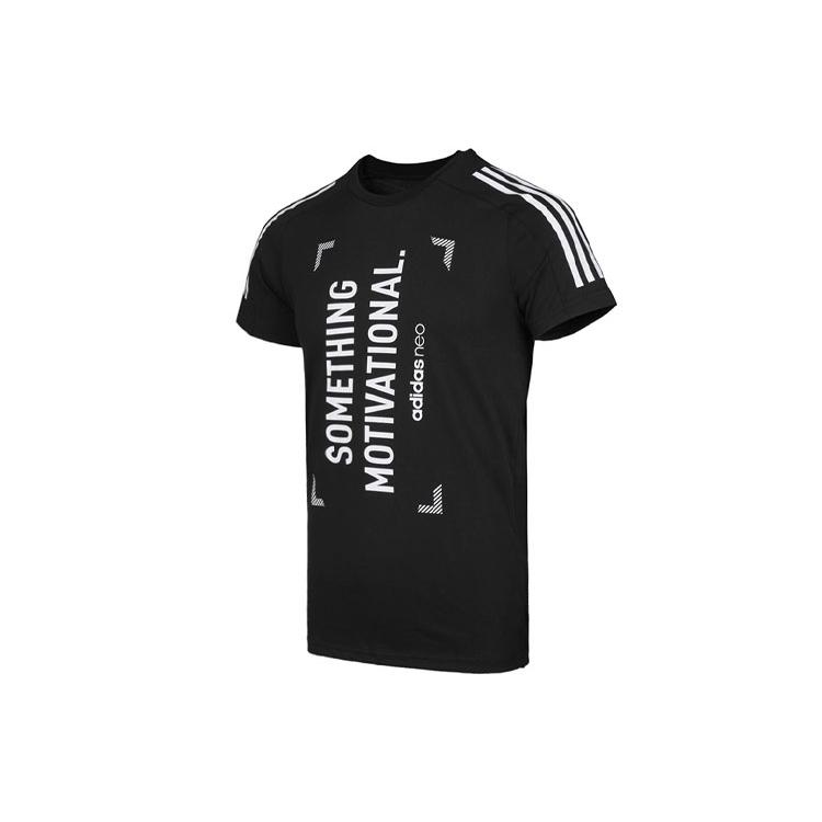 Adidas Neo T Shirts Men's Black Crew Neck Moderate Straight Fit DT8294
