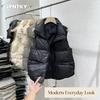 Женская мода повседневная осень-зима однотонные принты без рукавов куртки и пальто пуховики