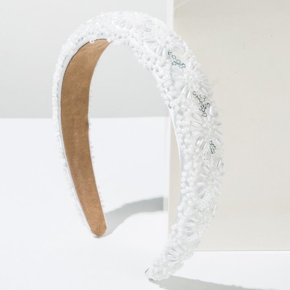 Handmade Face Wash Hairbands Sequins Women Headwear New Wide Brim Headband Hair Accessories