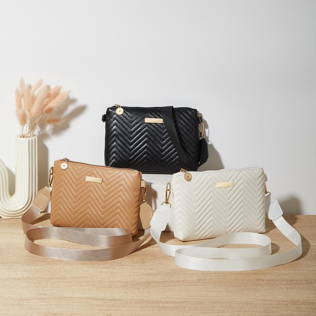Ladies' Bag, Crossbody Phone Bag, New Casual V-shaped Sequin Embossed Single Shoulder Small Square Bag