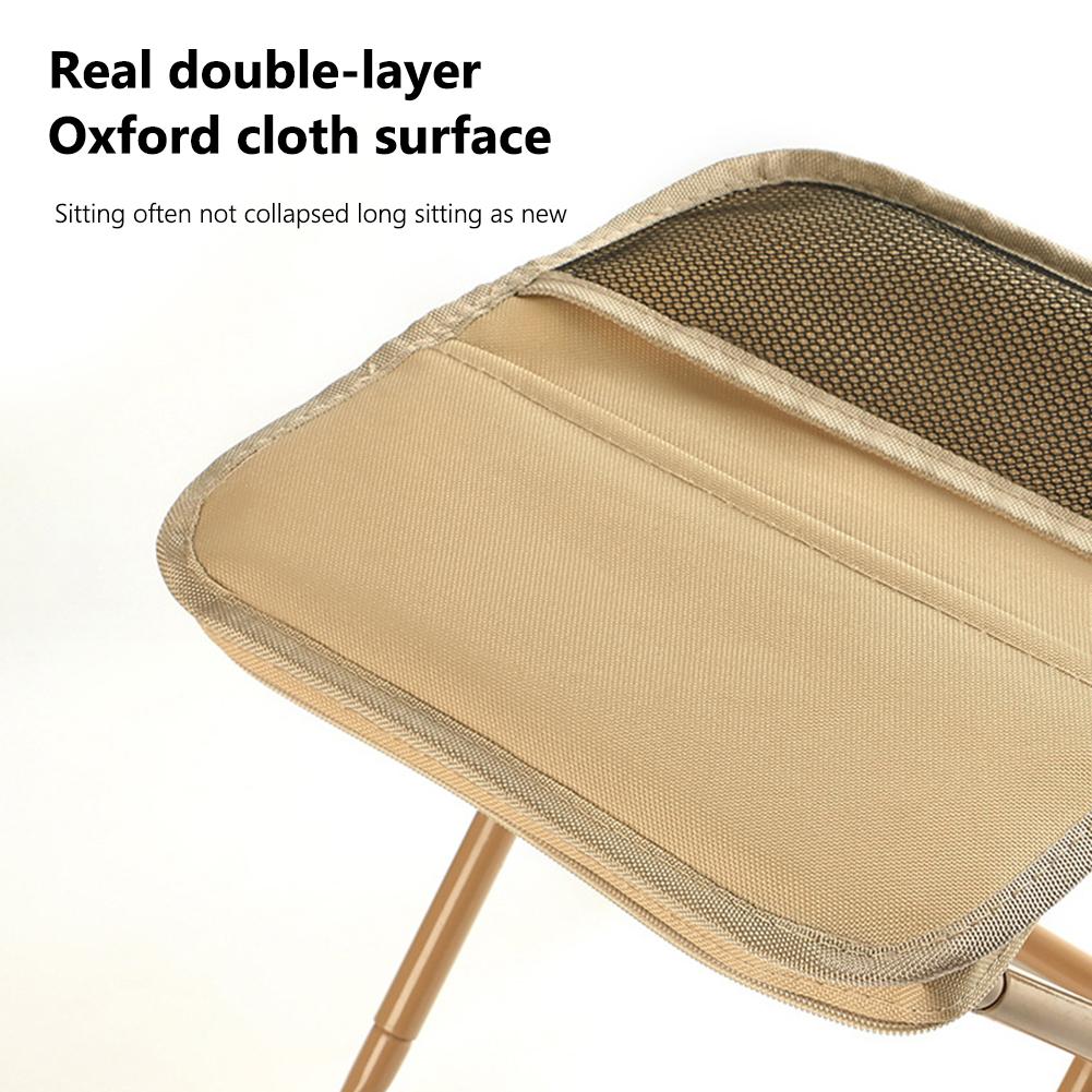 Маленький/Большой Портативный складной стул для рыбалки с сетчатой сумкой и сумкой на молнии, легкий стул со встроенным хранением для кемпинга