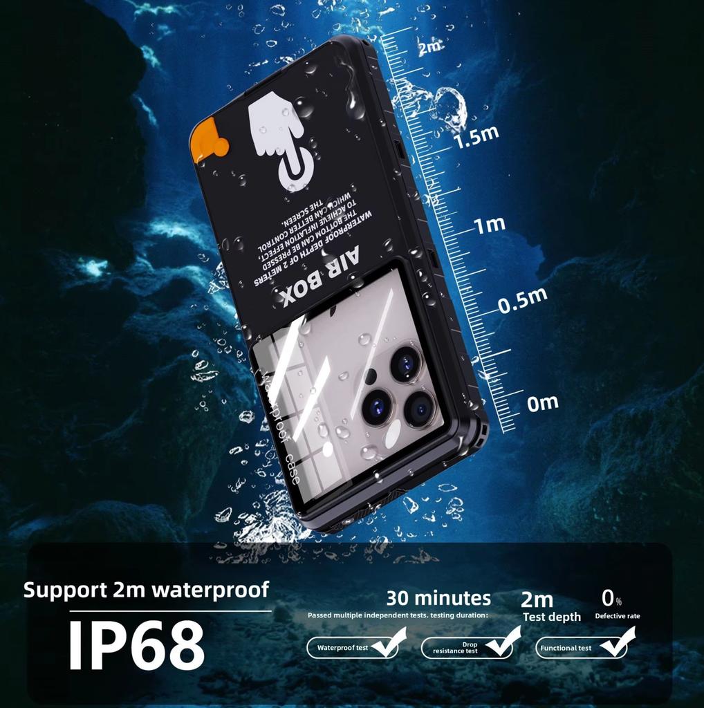 Universal OPPO Waterproof Sports Design Phone Pouch Clear Window for 6.9 Inch Shockproof Dustproof Case for Outdoor Activities