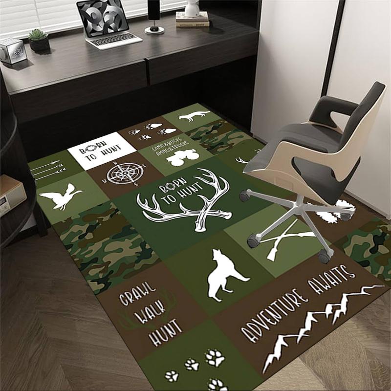 1PC Hunt Camo Non-Slip Floor Carpet Compatible for Office&Living Room&Bedroom&Dining room -  Soft & Pattern, Vibrant Colors-H0414