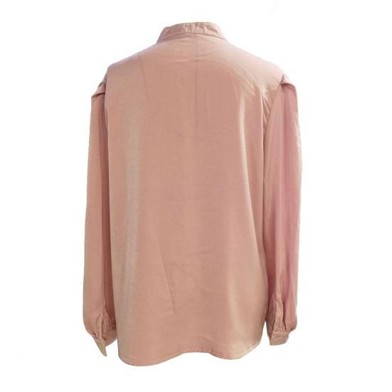 Женская рубашка с воротником-стойкой и длинным рукавом, однобортная рубашка, однотонная, свободного кроя, повседневная рубашка