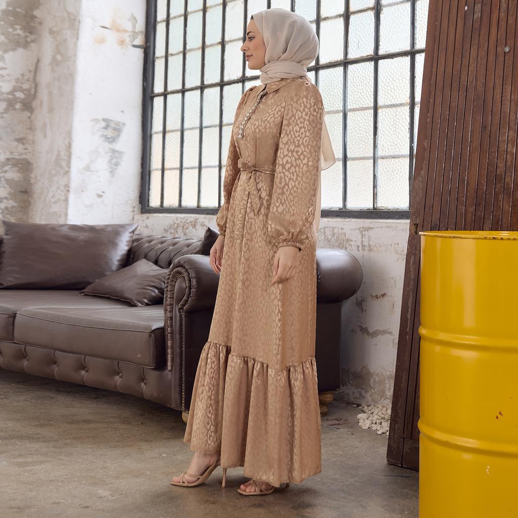 Liya Stone Jacquard Women Dress Modern Islamic Fashion