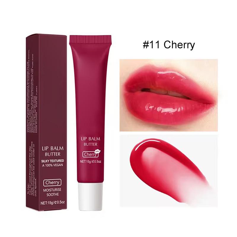 6Pcs Tinted Lip Butter Balm Set 6 Scents Shea Butter Lip Mask For Dry Lips 15g Each