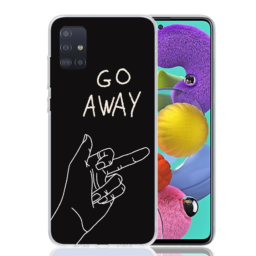 Middle Finger Phone Case For Samsung Galaxy A52 A32 A22 A12 A02S A50S A30S A51 A31 AA71 Note 20 Ultra 10 S10 Plus Galaxy A52 A42