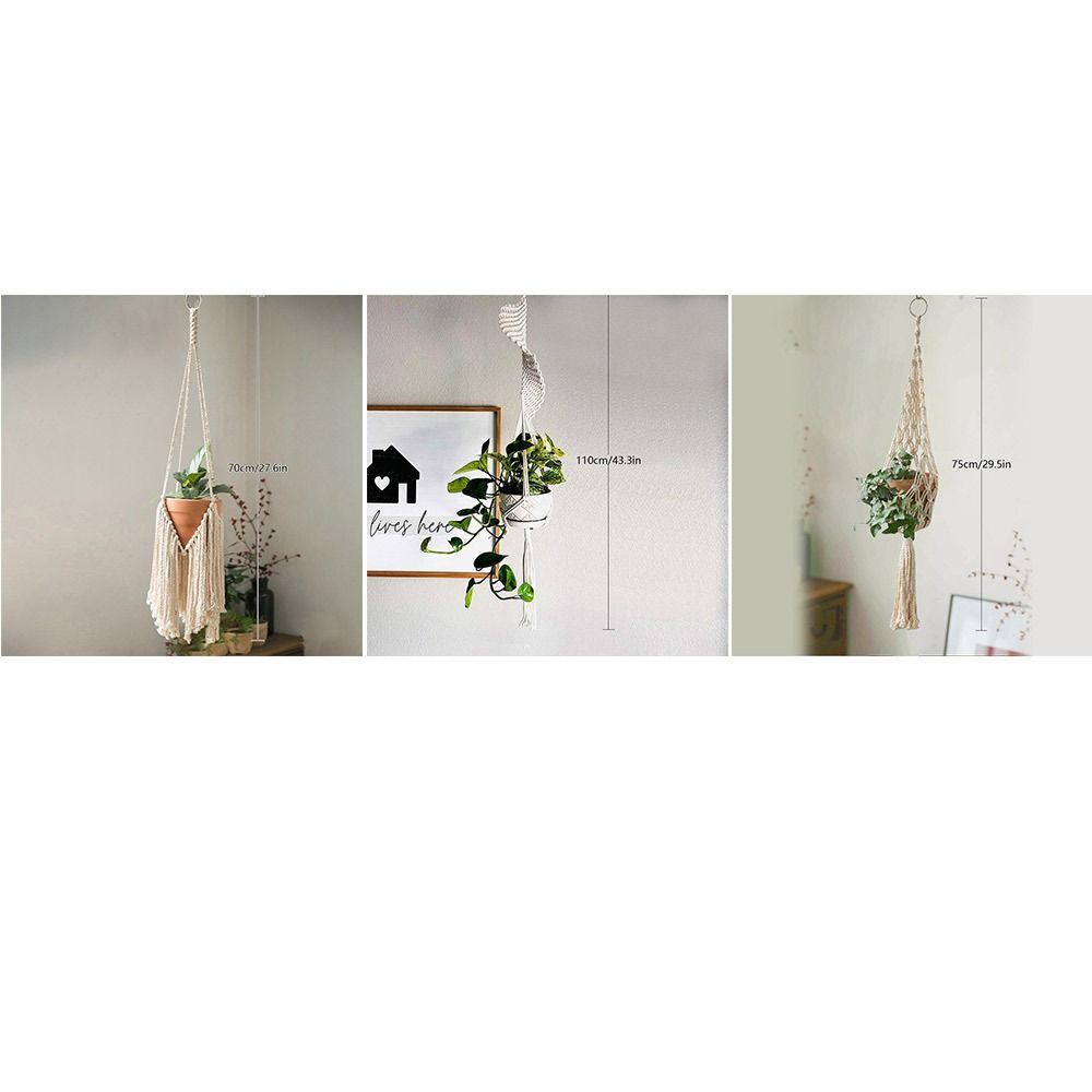 Подставка для садового цветочного горшка, декоративный подвесной горшок из хлопковой веревки, подвесная корзина ручной работы, новый цветочный горшок