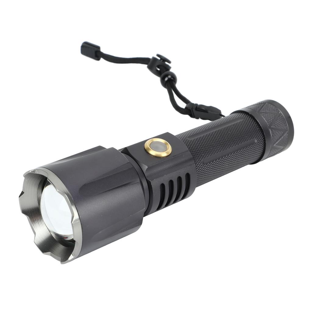 Zoomable Flashlight High Brightness White Light Type C Charging 1500m Long Range for Outdoor