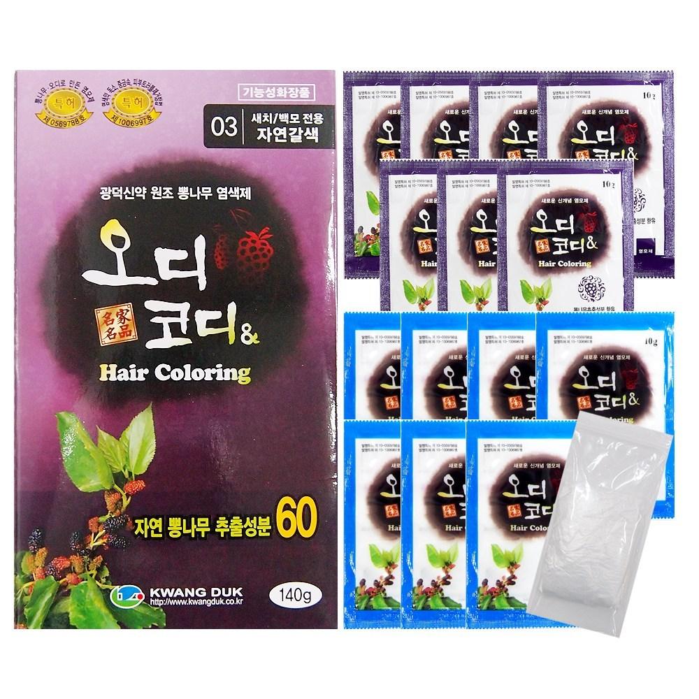 Фармацевтическая компания Kwangdeok Odicodi Шампунь-краска для седых волос 140 г Краска для волос Натуральный коричневый 1 шт.