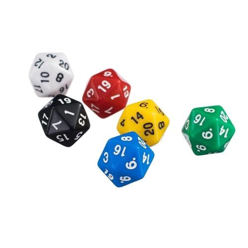 30-Piece Set of 20-Sided Dice for Board and Card Games