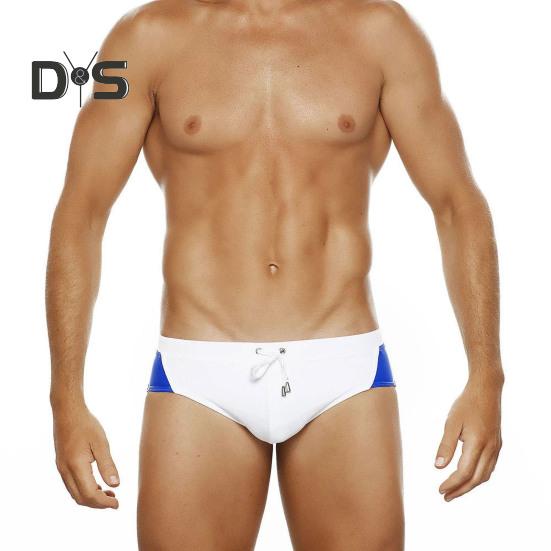 Мужские плавки с низкой талией, анти-экспозиционный шнурок, соответствующий цвету, мягкие, быстросохнущие, дышащие, облегающие, для купания, серфинга, водных видов спорта, плавки