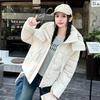 Короткий пуховик с капюшоном для женщин Новое модное свободное хлопковое пальто Зимняя куртка