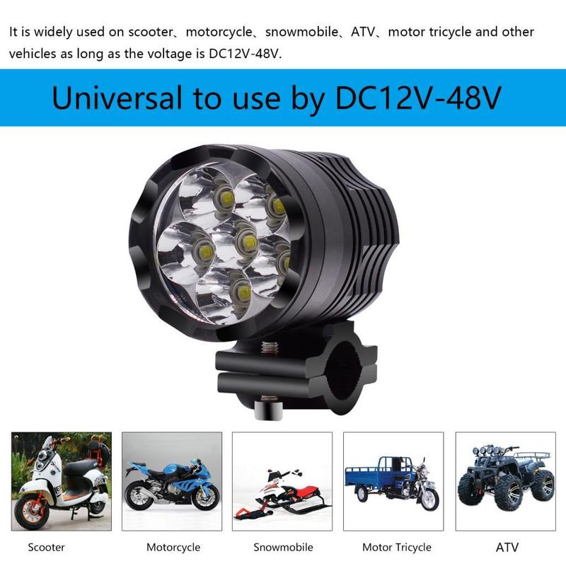 30w Super Bright LED Light Motorcycle Head Lamp + Rocker Switch