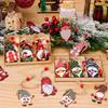 9/12Pcs Wooden Christmas Decorations Set - Pure Wood Pendants Xmas Tree Ornaments
