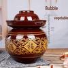 Традиционная сычуаньская глиняная банка для солений с крышкой