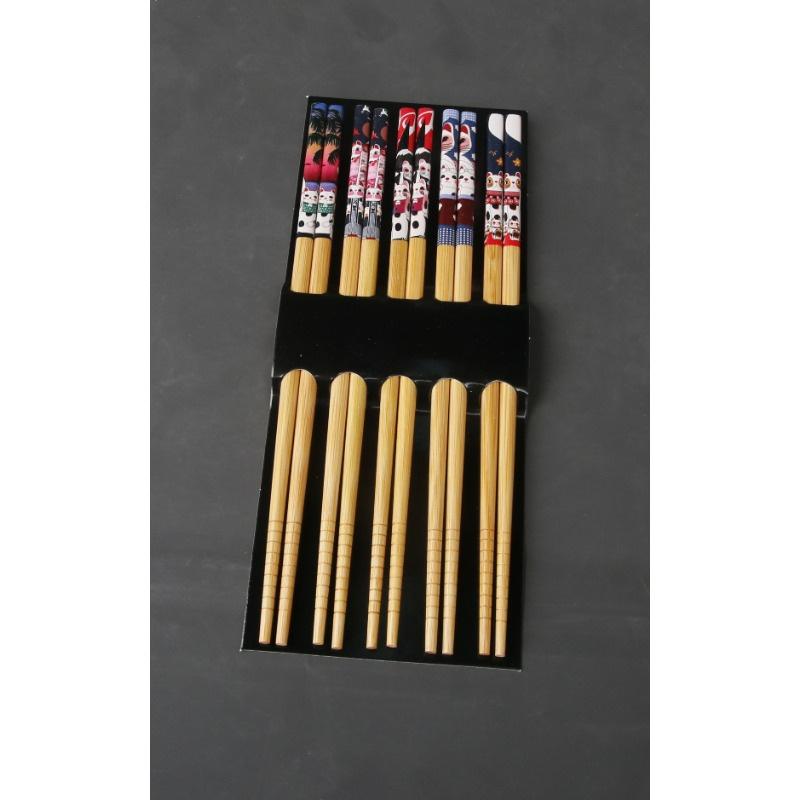 5 пар многоразовых палочек для суши, нескользящие палочки для еды, китайские палочки для еды, столовая посуда, подарочные кухонные принадлежности