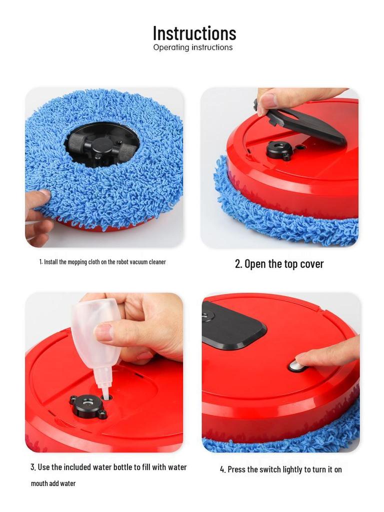 Colerdi Умный дом Робот-подметальщик для влажной/сухой уборки с увлажняющим спреем и функцией мытья полов