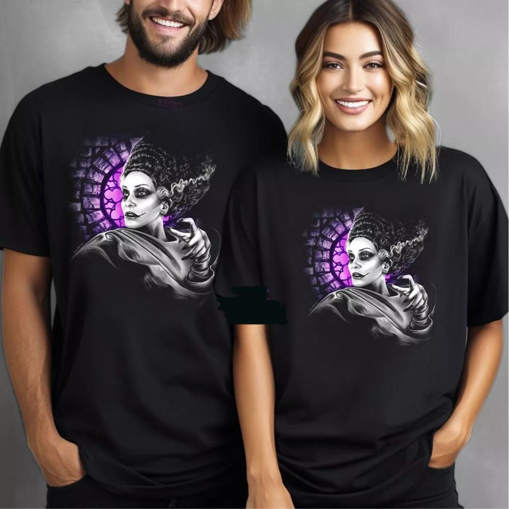 The Bride of Frankenstein Horror T-Shirt Black S-4XL Unisex T-Shirt