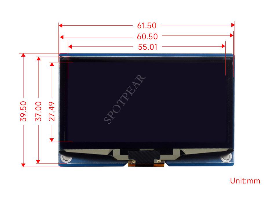 Модуль OLED-дисплея 2,42", 128x64, связь SPI/I2C