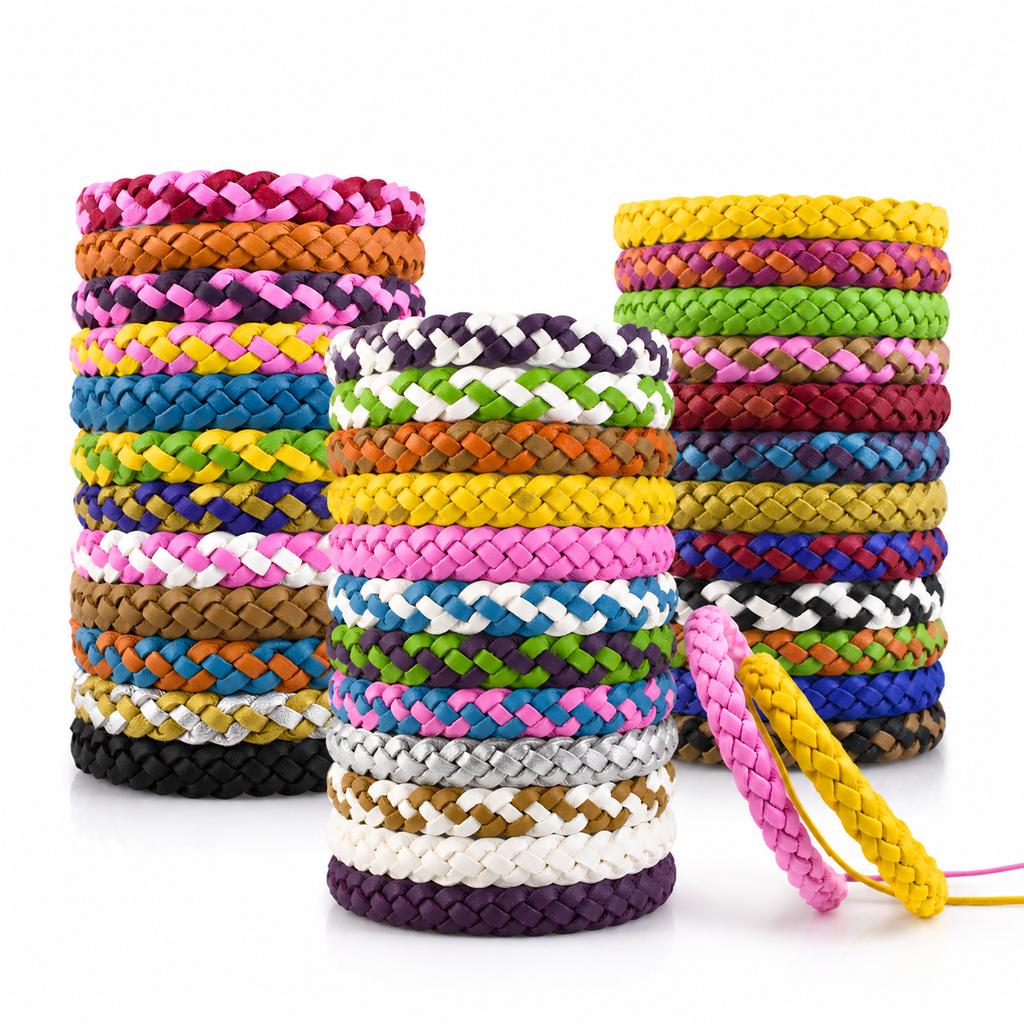 12 Pack Mosquito Repellent Bracelets, PU Leather Bug Repellent Wrist Bands for Kids & Adults Outdoor Camping Fishing Traveling