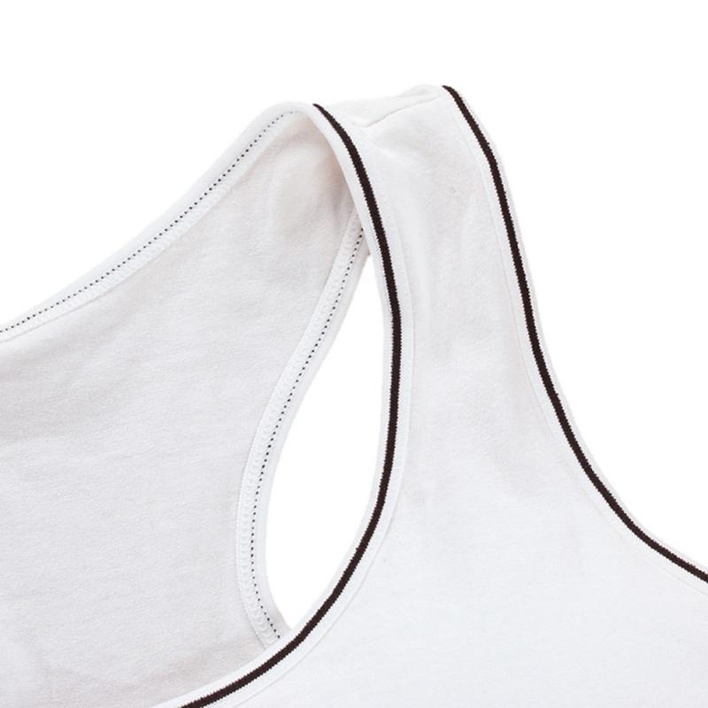 Children Girl Training Bra Soft Cotton Solid Print Casual Sports Underwear Panties Sets for 8-18 Year Old