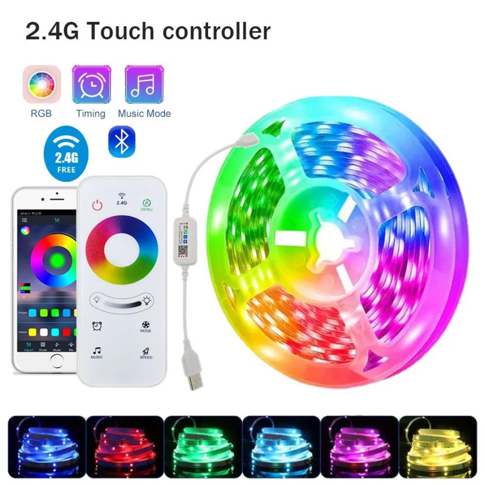 RGB Светодиодная лента 5м 10м 20м 30м Светодиодный свет для комнаты с управлением через приложение Гибкая лента Luces Led Лента для украшения комнаты спальни