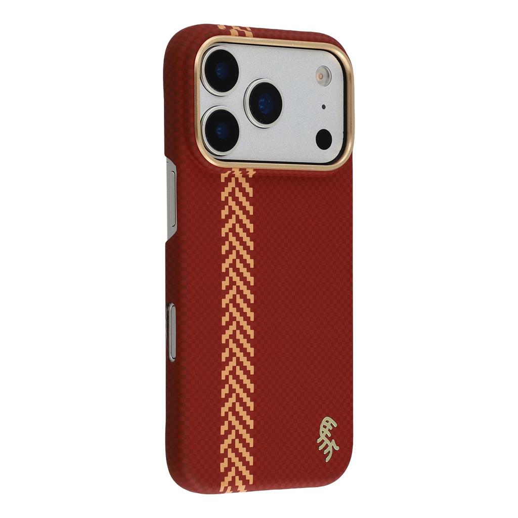 X-LEVEL For iPhone 17 Pro Max Case Compatible with MagSafe Lacquered "Horse" Character Carbon Nanofiber PC Phone Cover
