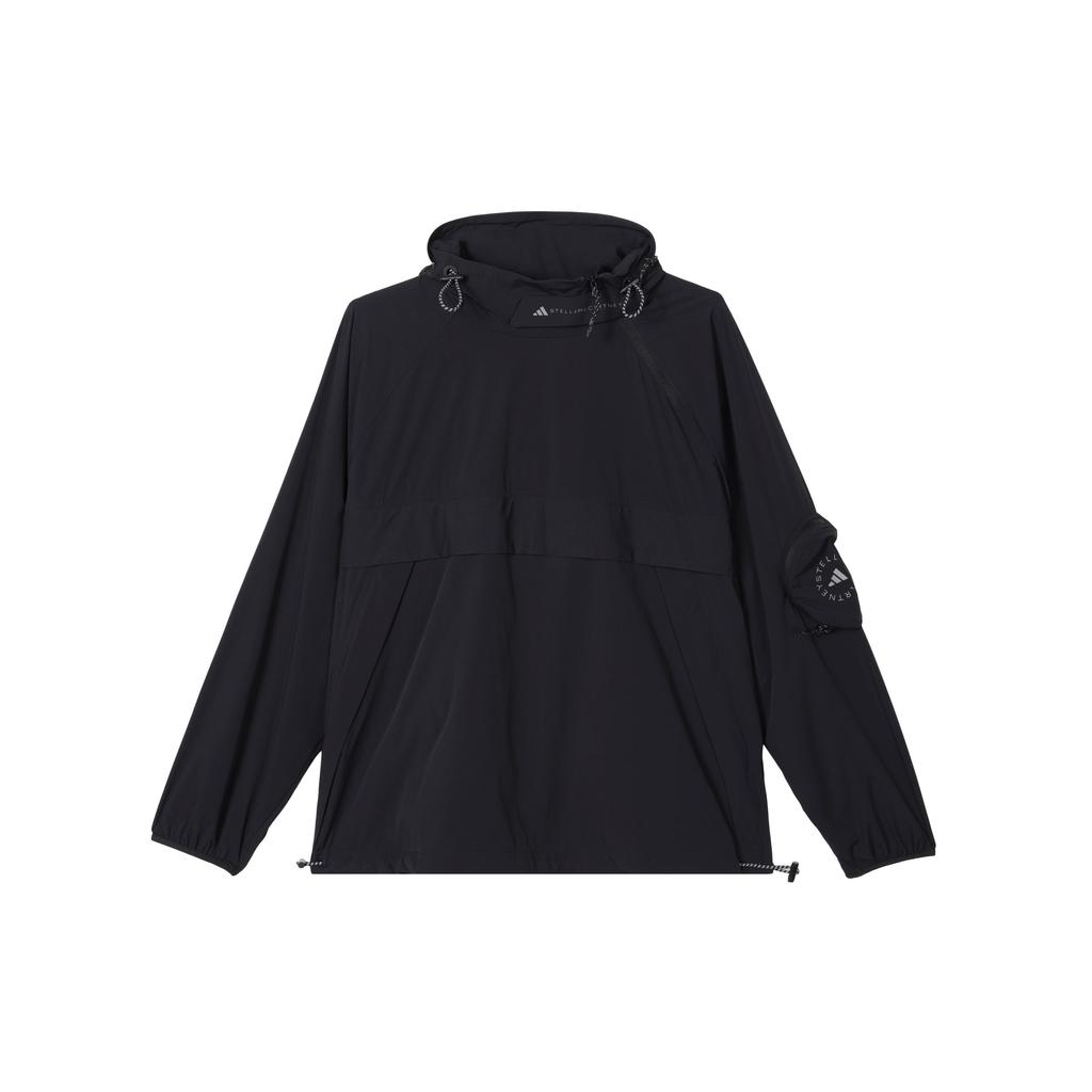 adidas X Stella McCartney Collaboration куртка средней длины с застежкой-молнией 1/2 и принтом логотипа женская куртка черного цвета IL7108