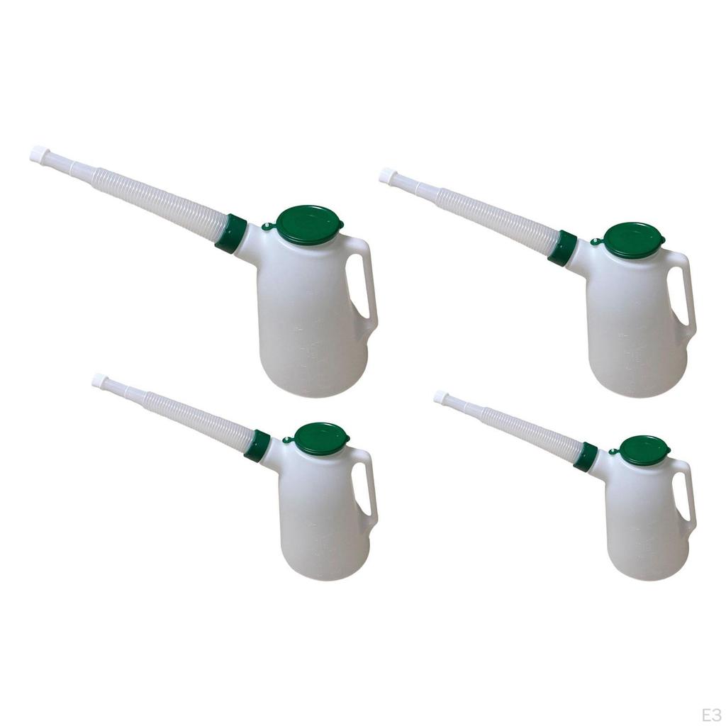 Engine Oil Container with Spout and Lid for Vehicle Use