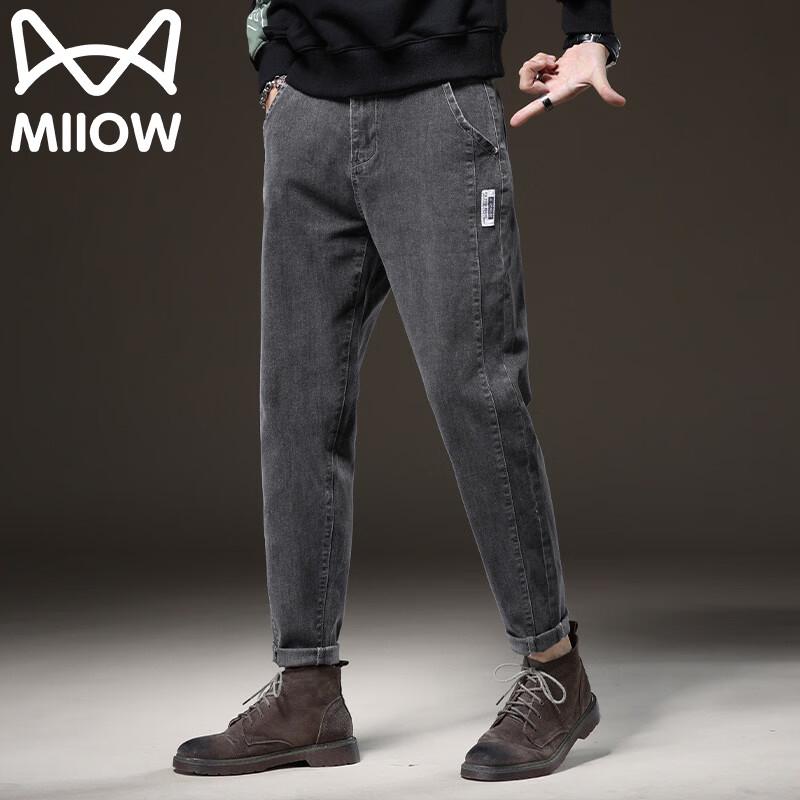 MIIOW Мужские джинсы слим-фит в стиле business casual