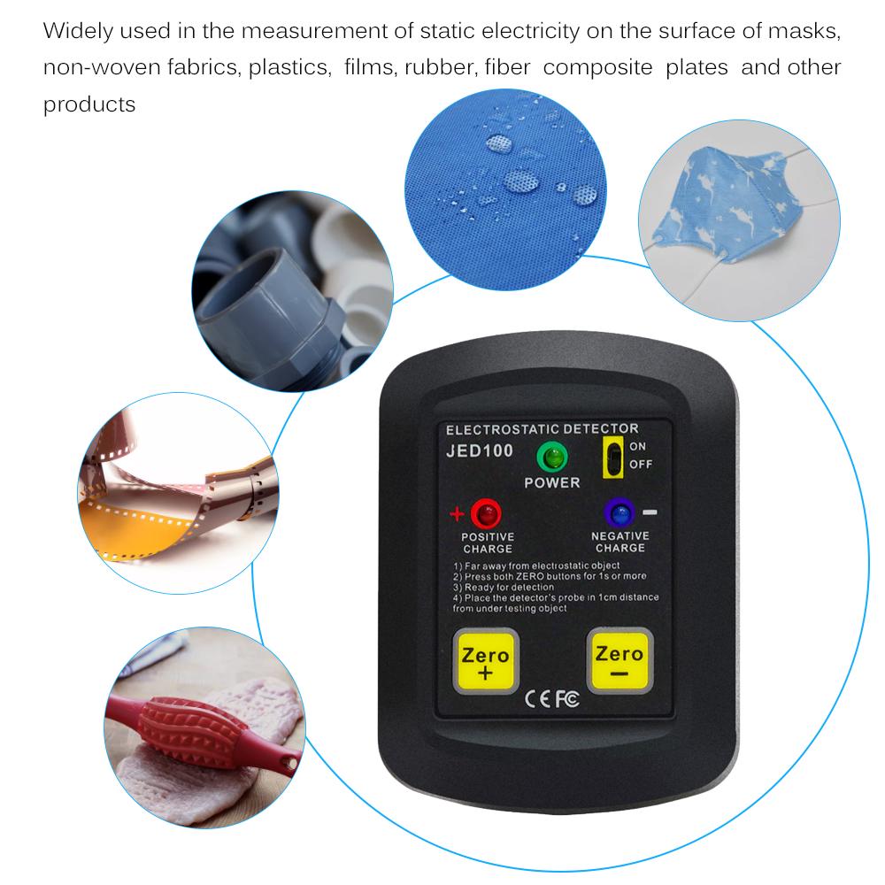 Электростатический детектор размером с ладонь Портативный электростатический тестер Электростатический анализатор 100 В ~ 20 кВ ESD