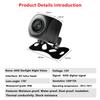 12V Car AHD Starlight Night Rear View Camera Vision IP68 Waterproof  Car Camera 1280 HD Image Reversing Camera with Parking Line