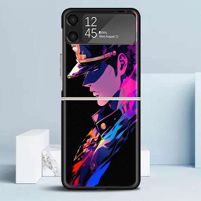 JoJo's Bizarre Adventure Kujo Jotaro Phone Case For Samsung Galaxy Z Flip7 Flip6 5G Flip5 Flip4 Flip3 ZFlip 7 6 3 4 5 Shockproof