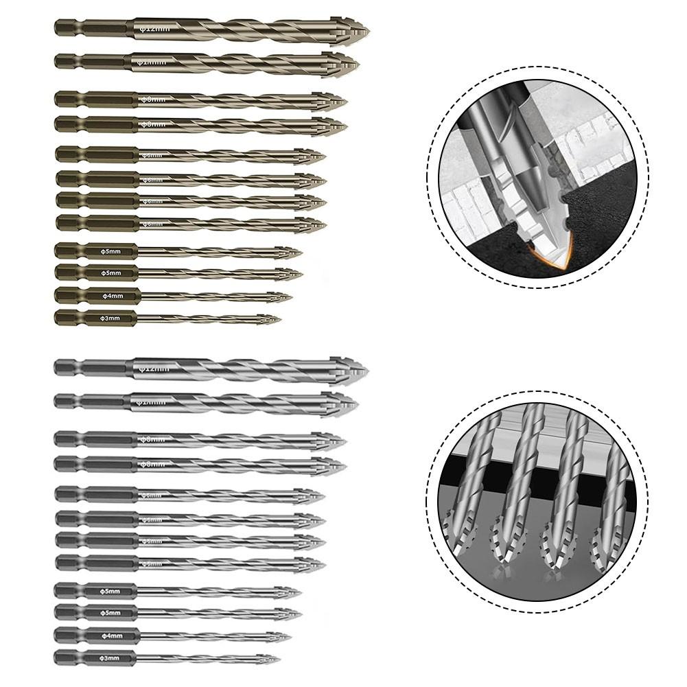 Comprehensive 12Pcs Eccentric Drill Bit Set 3 12mm for All Your Drilling Needs